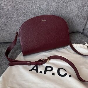 NWOT A.P.C. Demi Lune Crossbody Bag